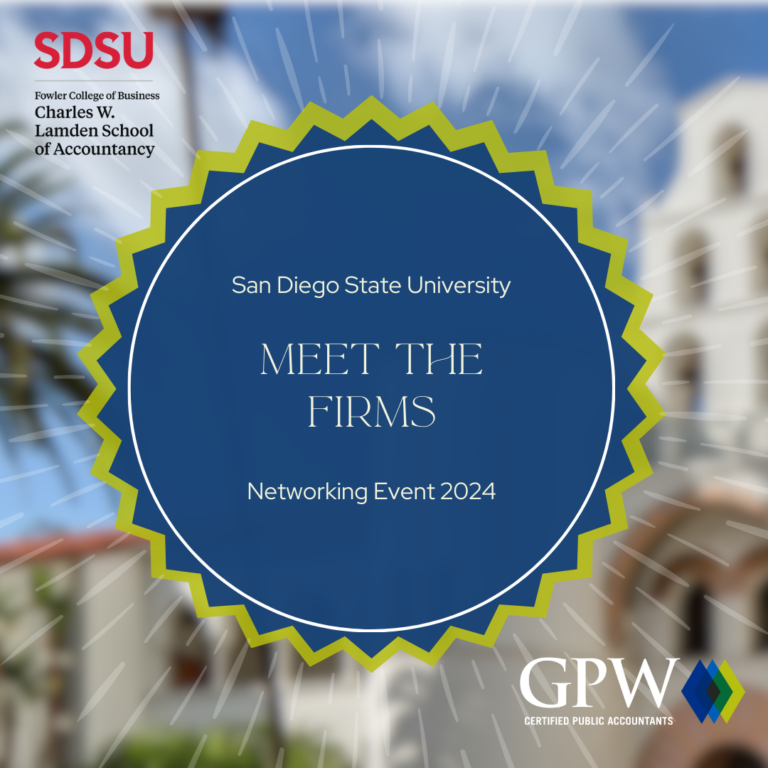 SDSU Fall Meet the Firms 2024 GPW Certified Public Accountants